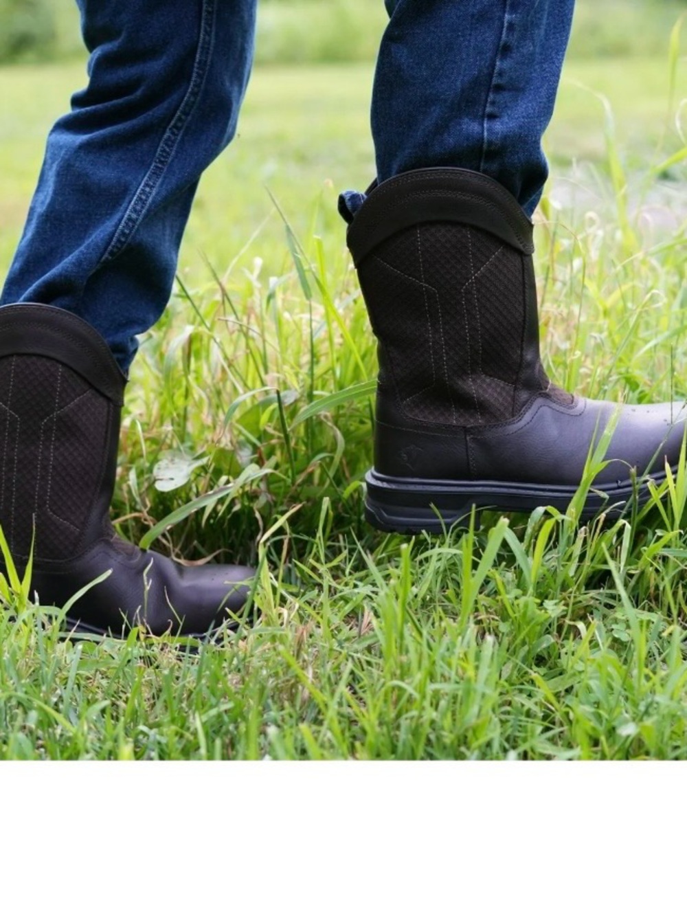 Men's Brown Pull-On Western Work Boots